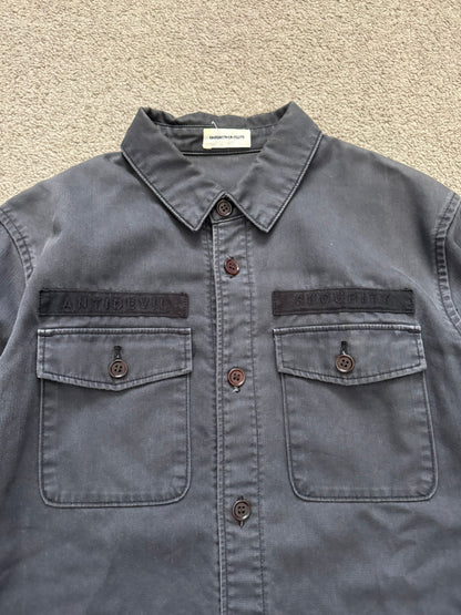 AW11 Undercover "Antidevil Security" Skull Hybrid Army Shirt