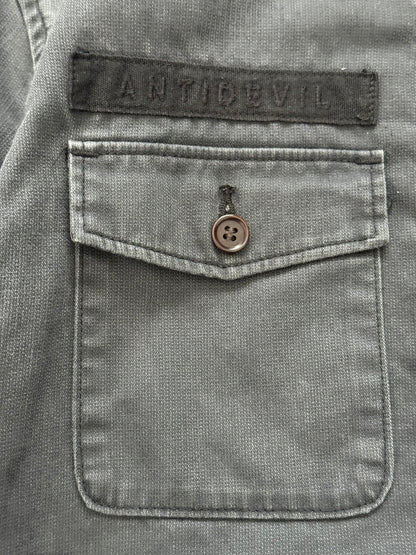 AW11 Undercover "Antidevil Security" Skull Hybrid Army Shirt
