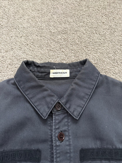 AW11 Undercover "Antidevil Security" Skull Hybrid Army Shirt