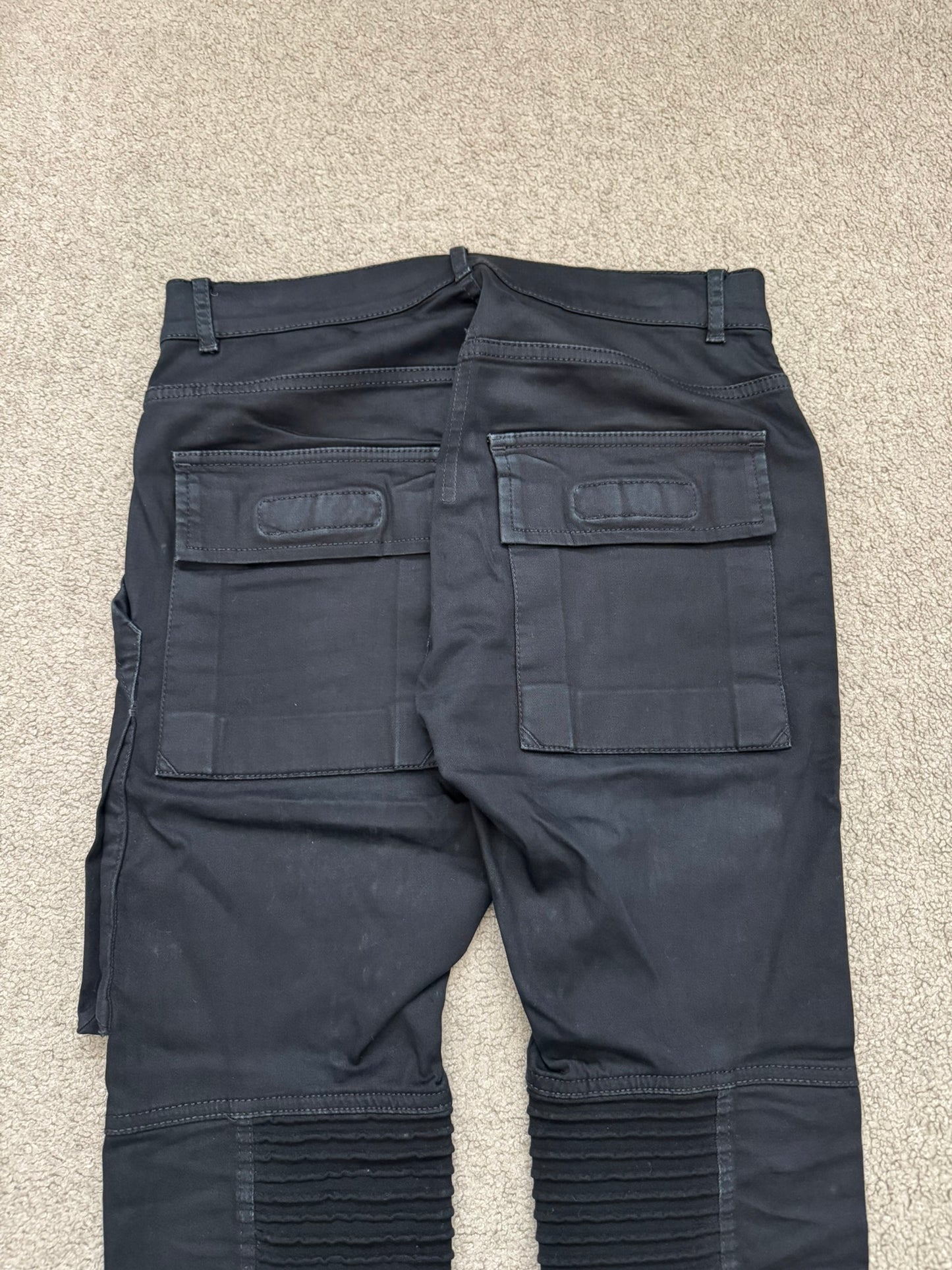 FW14 Rick Owens DRKSHDW Black Memphis Cut Biker Denim Jeans