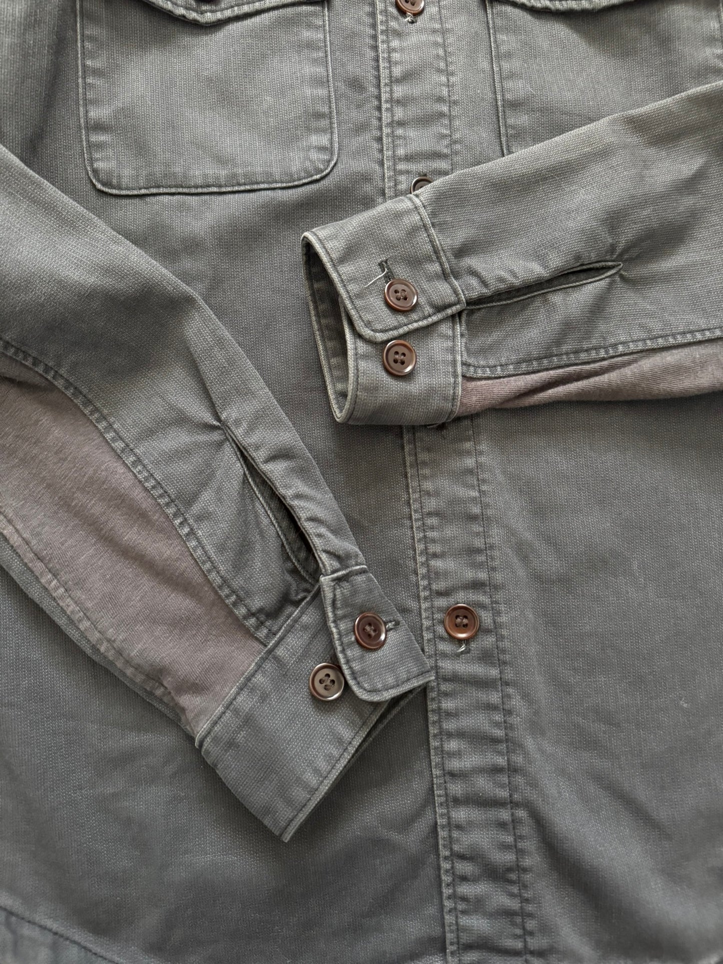 AW11 Undercover "Antidevil Security" Skull Hybrid Army Shirt