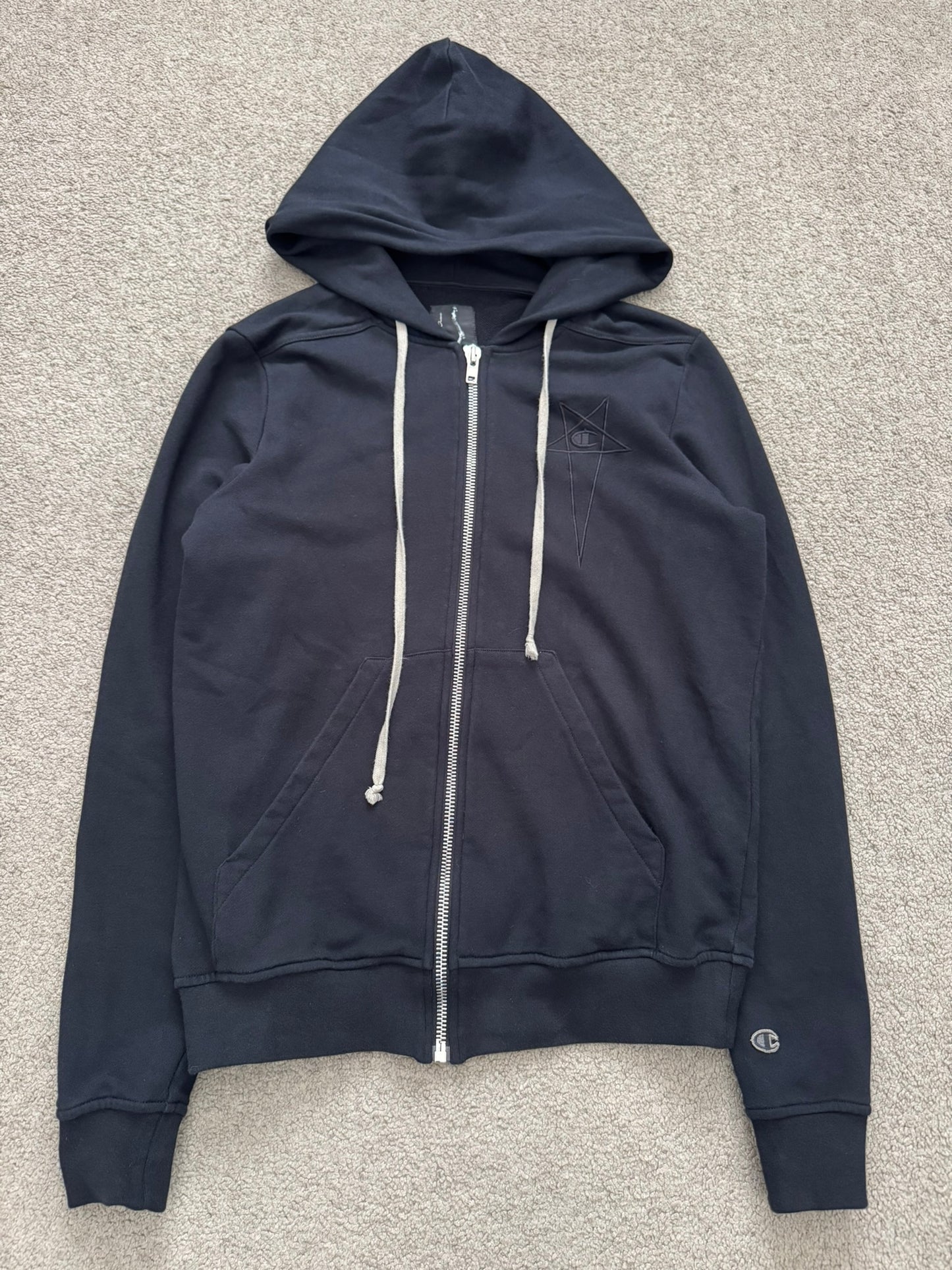 SS21 Rick Owens x Champion Pentagram Jason Zip Up Hoodie