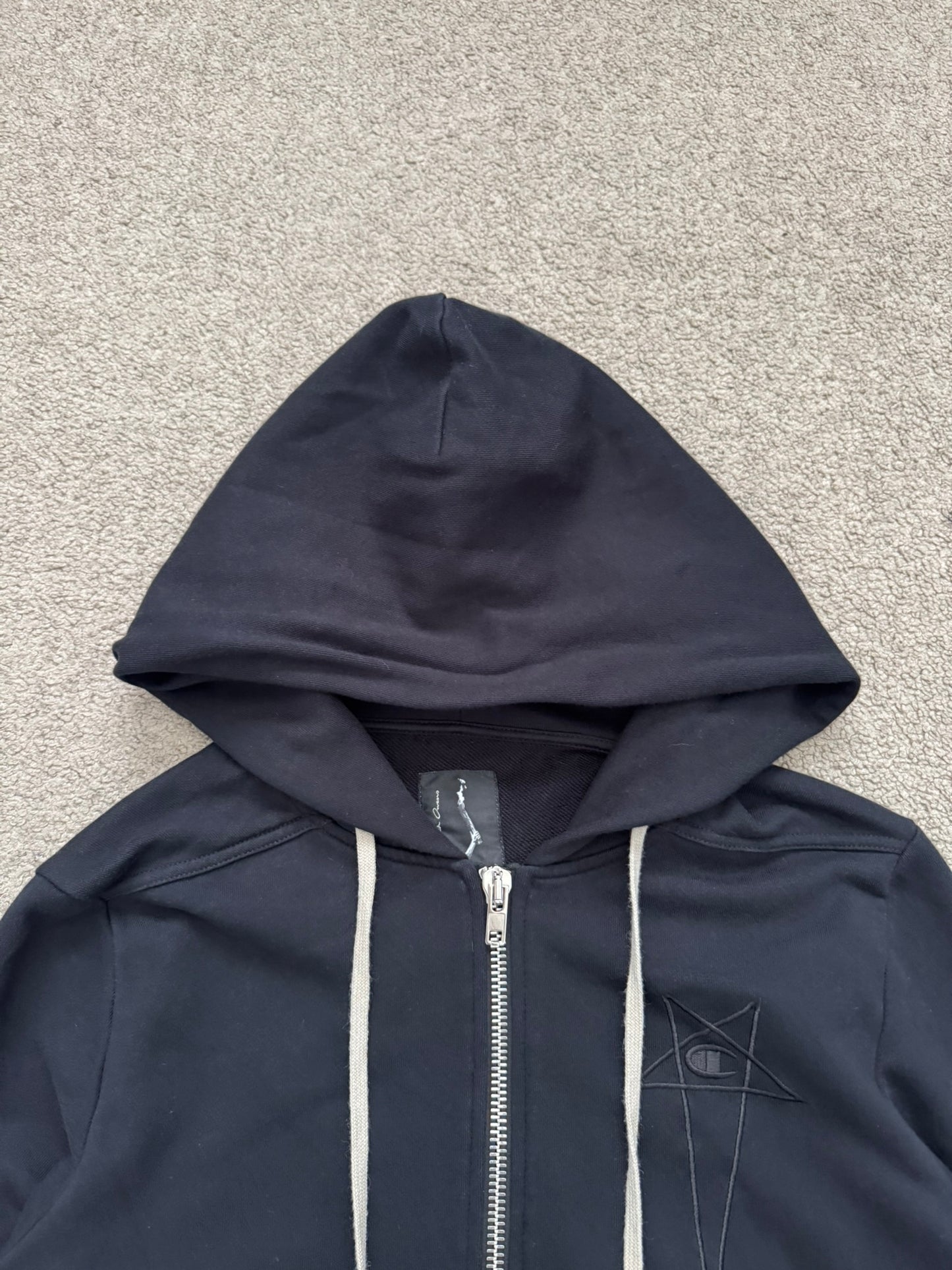 SS21 Rick Owens x Champion Pentagram Jason Zip Up Hoodie