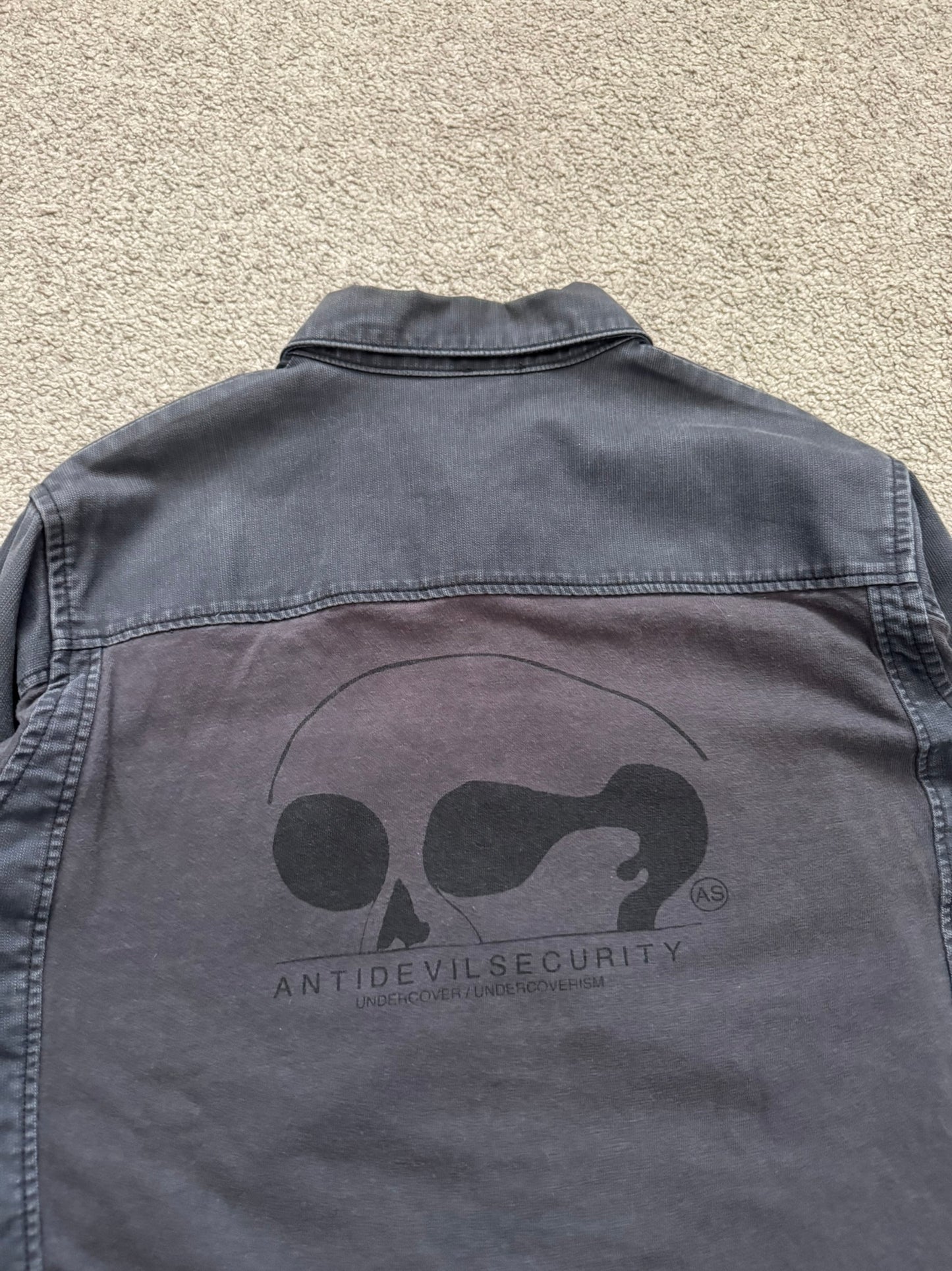 AW11 Undercover "Antidevil Security" Skull Hybrid Army Shirt