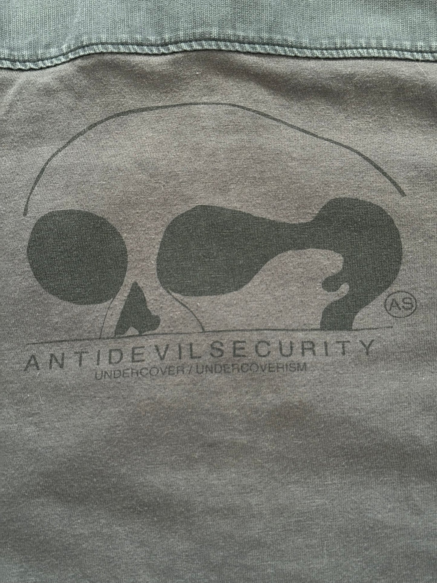 AW11 Undercover "Antidevil Security" Skull Hybrid Army Shirt