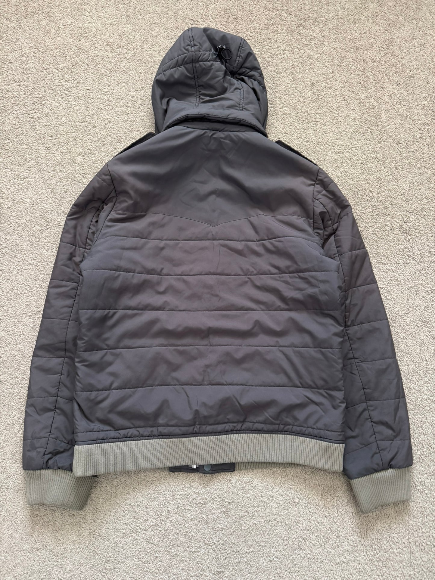 AW07 Undercover "Knit" Military Cargo Zipper Puffer Jacket