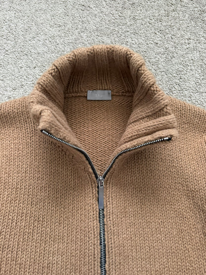 AW02 Dior Homme by Hedi Slimane "Reflexion" Zip Drivers Knit