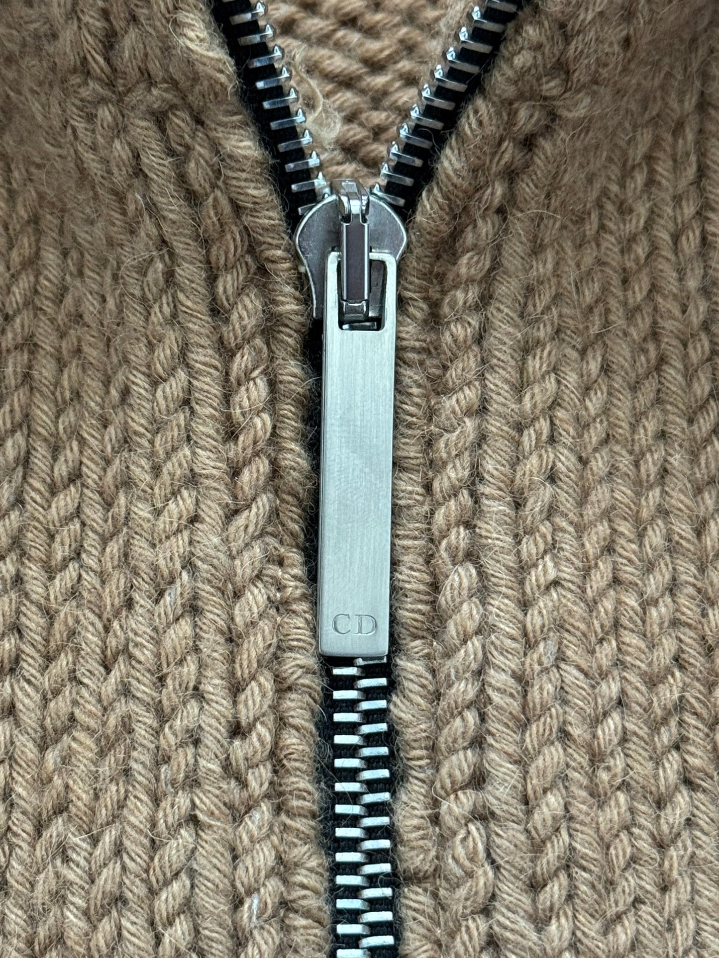 AW02 Dior Homme by Hedi Slimane "Reflexion" Zip Drivers Knit