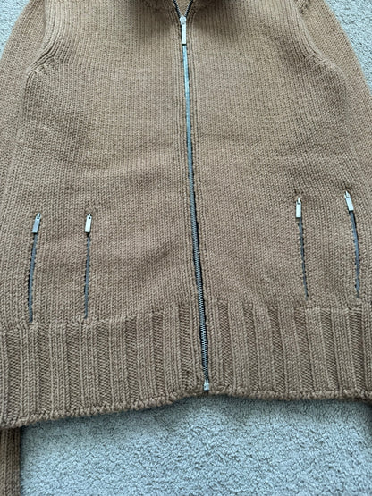 AW02 Dior Homme by Hedi Slimane "Reflexion" Zip Drivers Knit