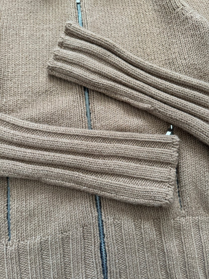 AW02 Dior Homme by Hedi Slimane "Reflexion" Zip Drivers Knit