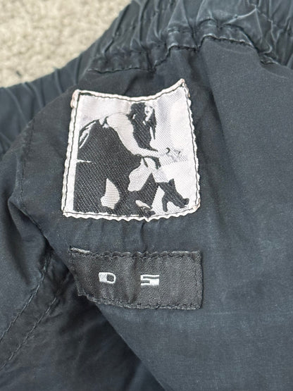SS13 Rick Owens DRKSHDW Black Waxed Creatch Cargo Pants