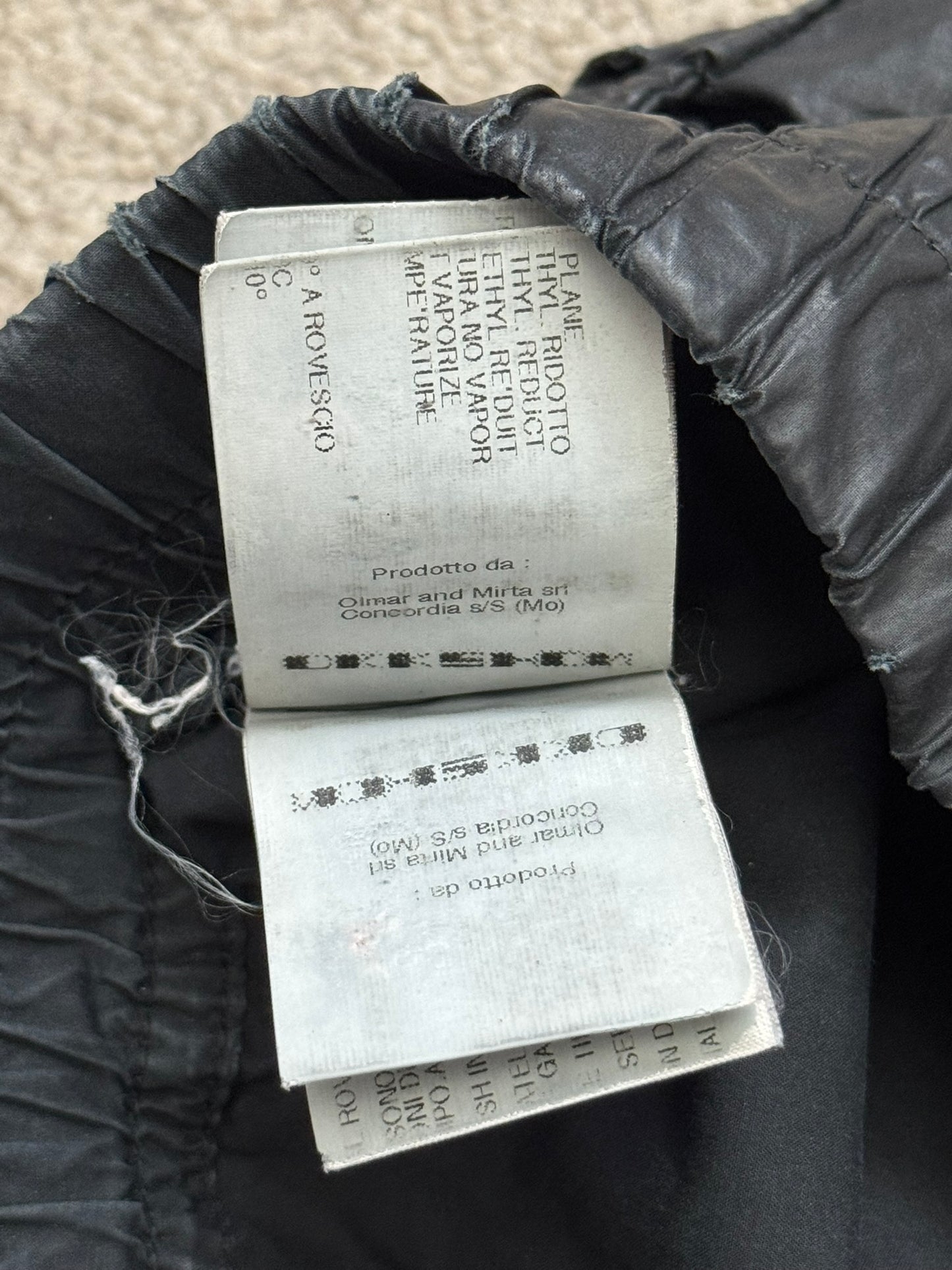 SS13 Rick Owens DRKSHDW Black Waxed Creatch Cargo Pants
