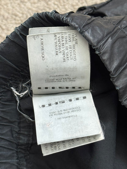 SS13 Rick Owens DRKSHDW Black Waxed Creatch Cargo Pants