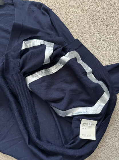 SS10 Undercover "Less But Better" Navy Wool Cardigan