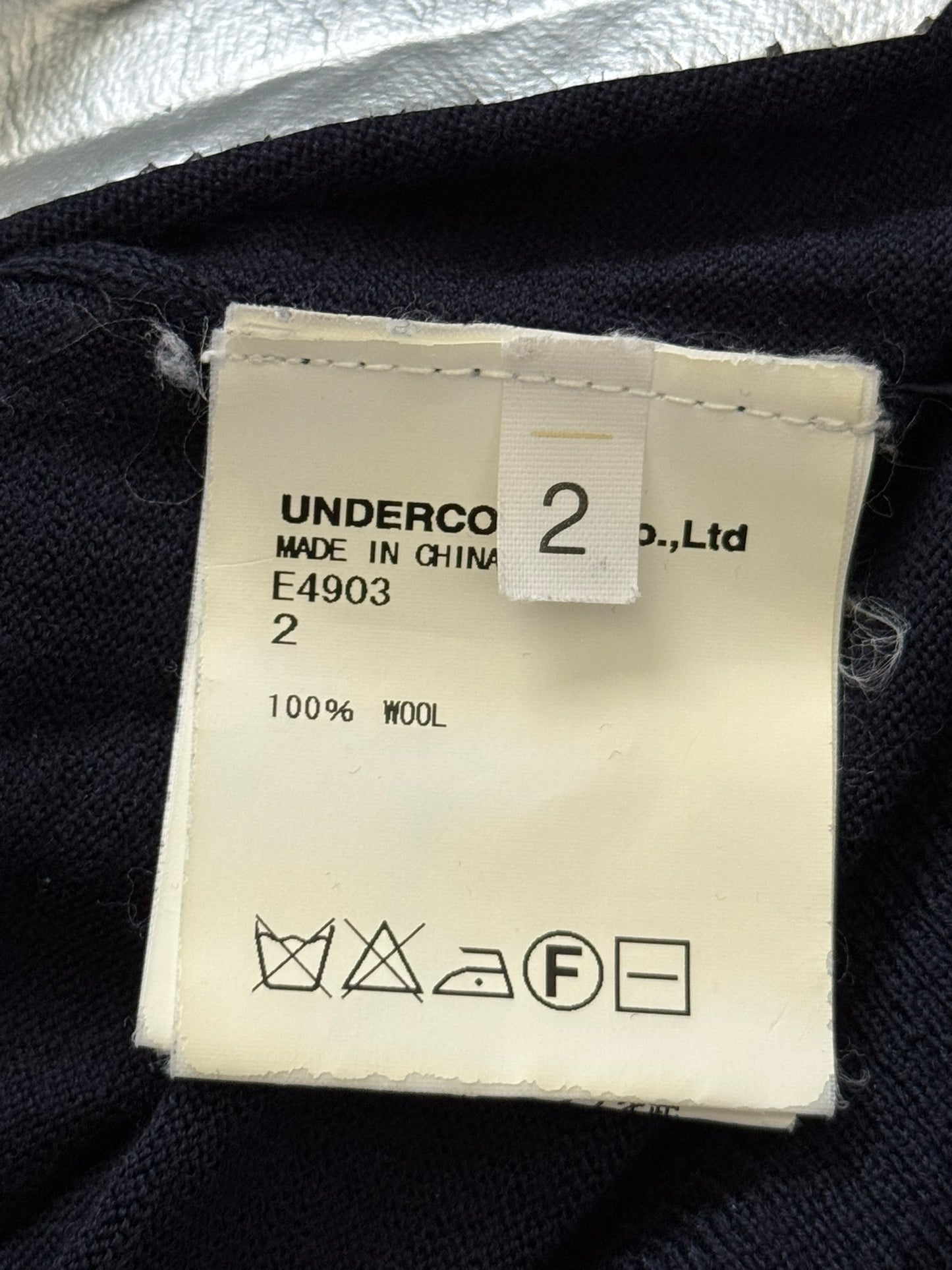 SS10 Undercover "Less But Better" Navy Wool Cardigan