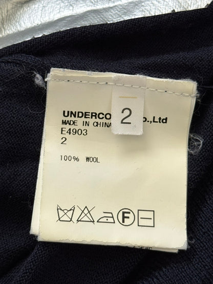 SS10 Undercover "Less But Better" Navy Wool Cardigan