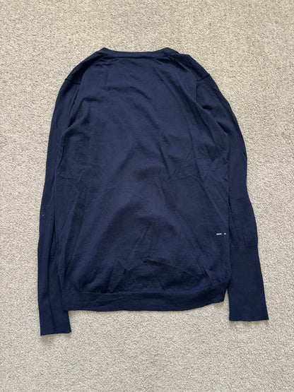 SS10 Undercover "Less But Better" Navy Wool Cardigan