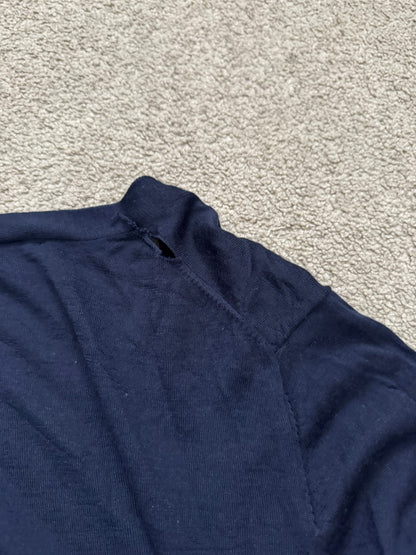 SS10 Undercover "Less But Better" Navy Wool Cardigan