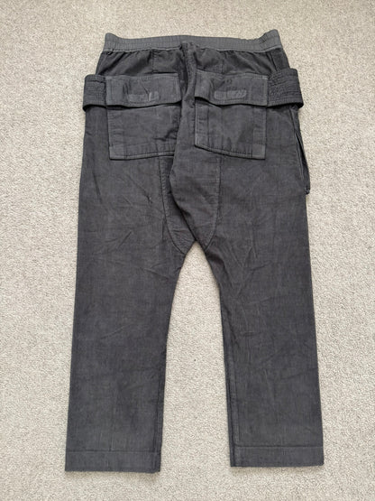FW15 Rick Owens DRKSHDW Brown Corduroy Creatch Cargo Pants