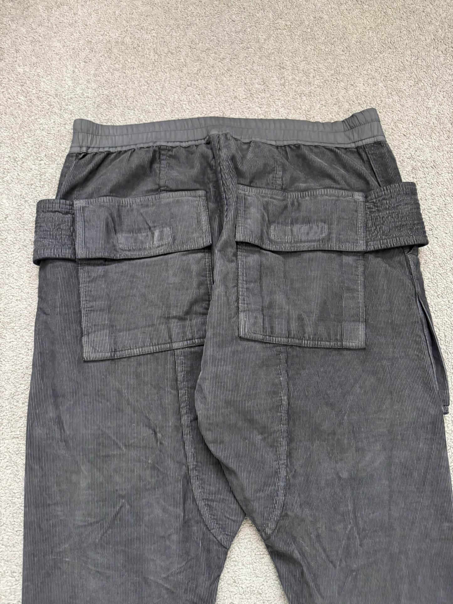 FW15 Rick Owens DRKSHDW Brown Corduroy Creatch Cargo Pants