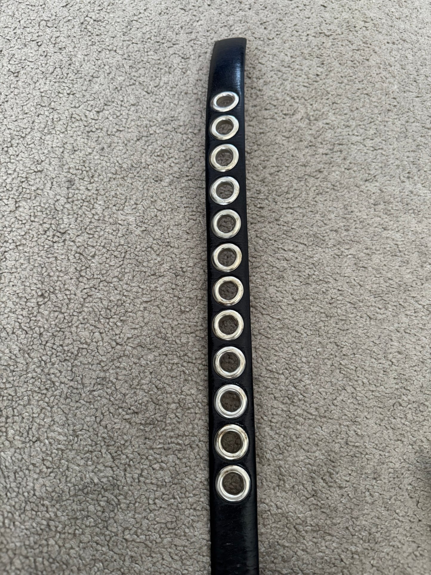 Diesel Black/Red Cowhide Oversized Grommet Belt