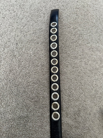 Diesel Black/Red Cowhide Oversized Grommet Belt