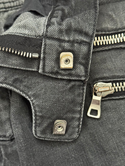FW11 Balmain by Christophe Decarnin 4 Zip Biker Denim Jeans