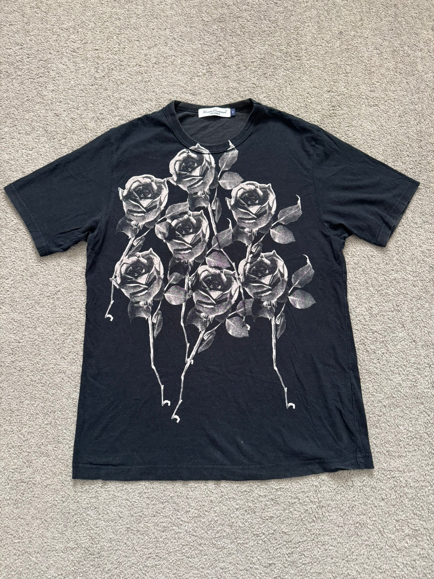 AW08 Undercover Dyed Roses Printed T Shirt