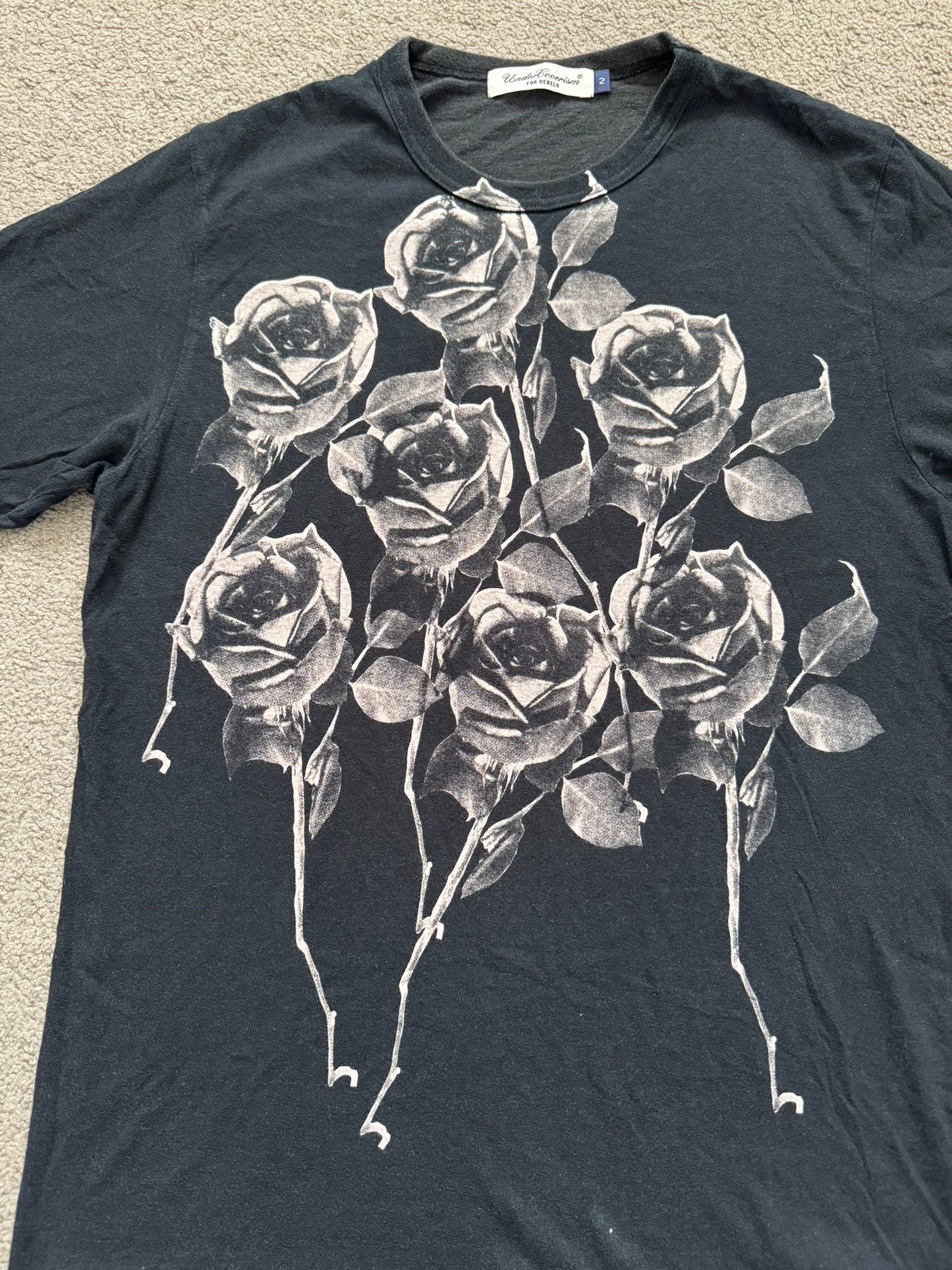 AW08 Undercover Dyed Roses Printed T Shirt