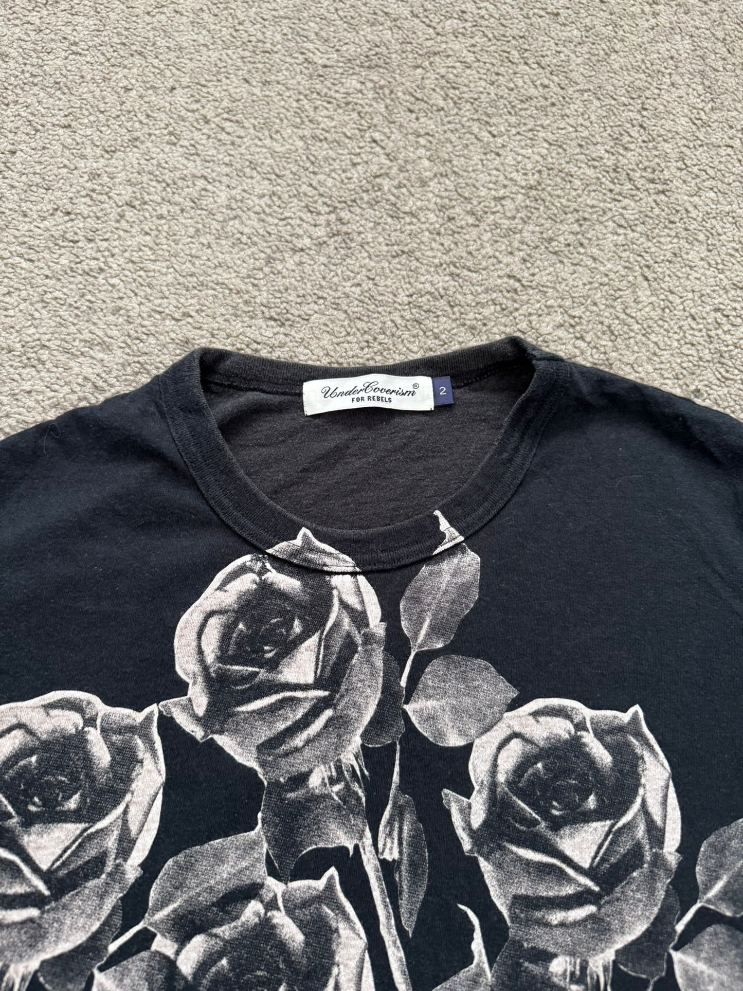AW08 Undercover Dyed Roses Printed T Shirt