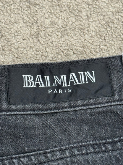 FW11 Balmain by Christophe Decarnin 4 Zip Biker Denim Jeans