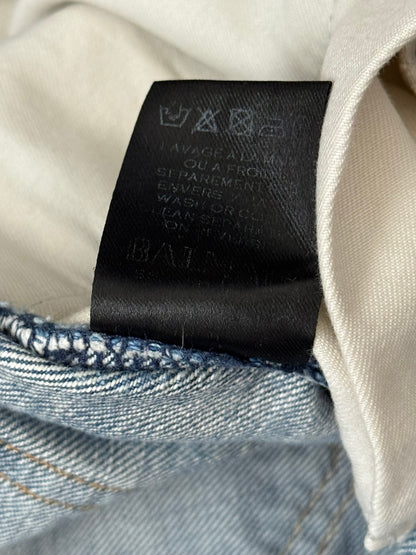 Balmain by Olivier Rousteing Distressed Zip Biker Denim Jeans