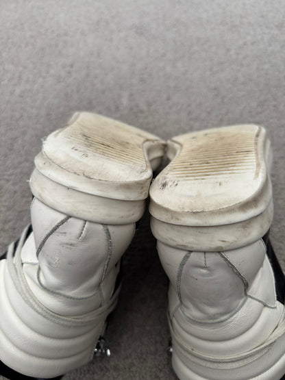 Rick Owens Black & White Geobasket High Top Sneakers