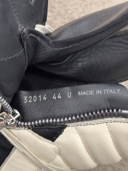 Rick Owens Black & White Geobasket High Top Sneakers
