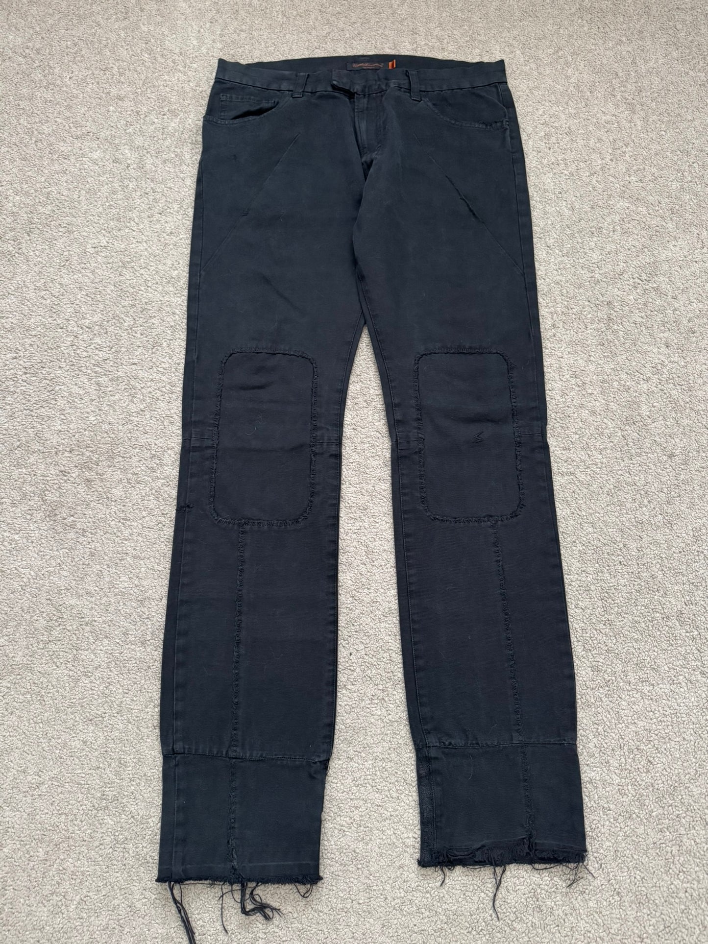 AW06 Undercover "Guruguru" Paneled Crust Frayed Jeans