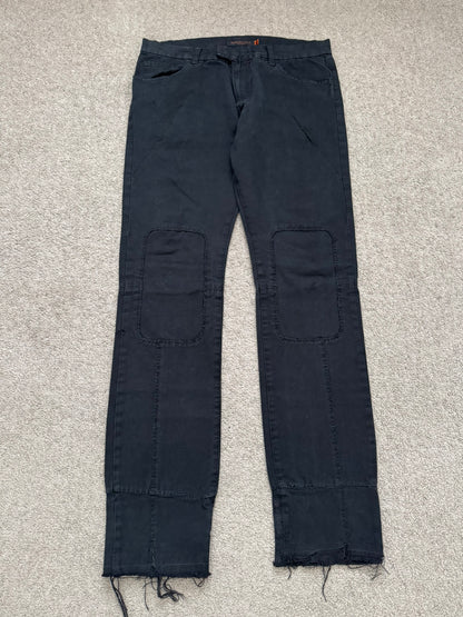 AW06 Undercover "Guruguru" Paneled Crust Frayed Jeans