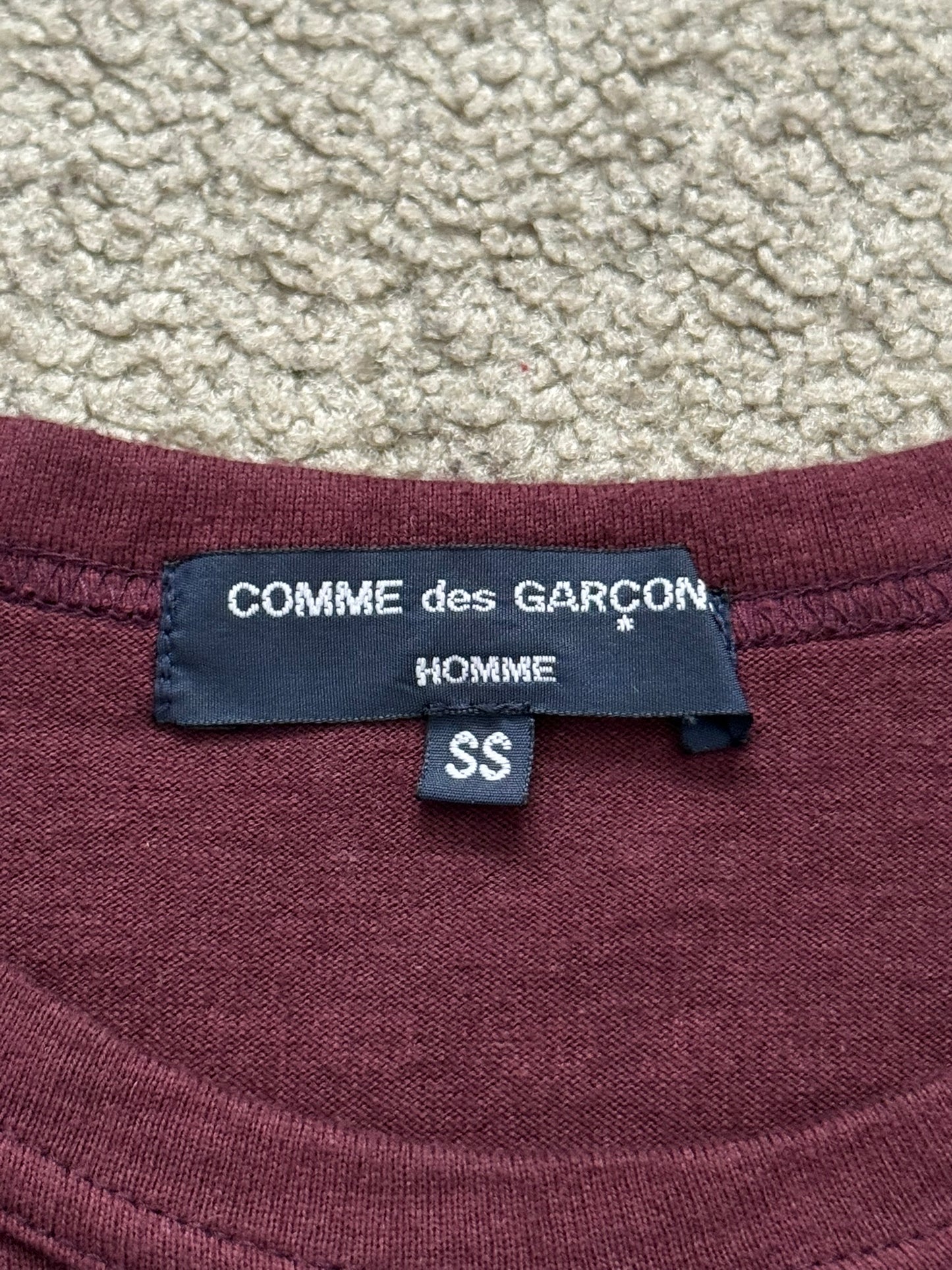 SS09 Comme Des Garcons Homme Overdyed Logo T Shirt