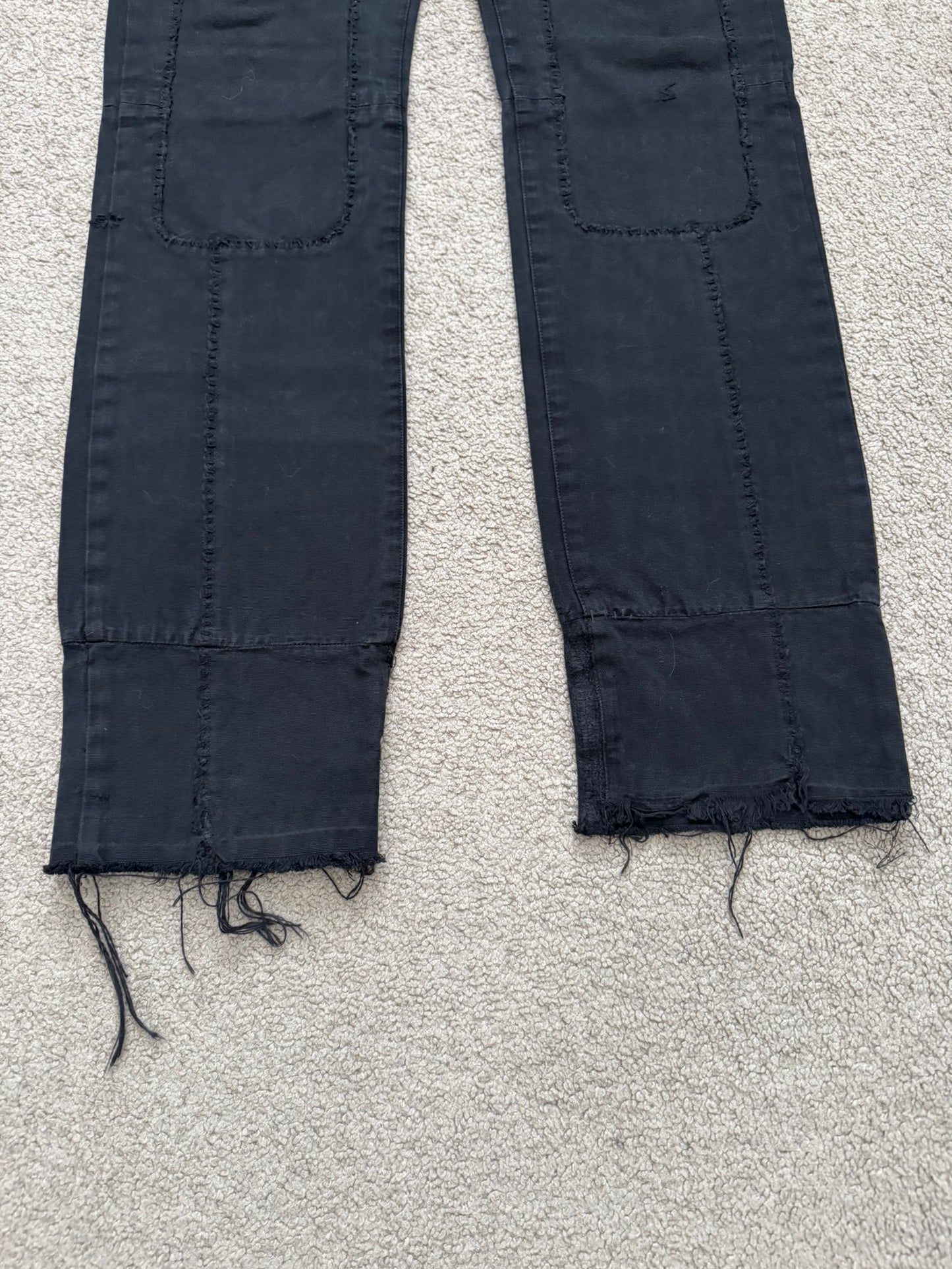 AW06 Undercover "Guruguru" Paneled Crust Frayed Jeans