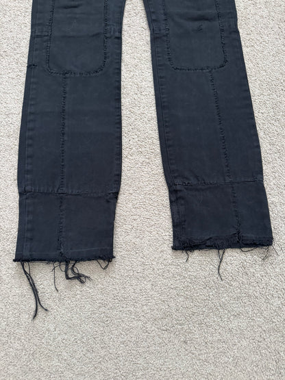 AW06 Undercover "Guruguru" Paneled Crust Frayed Jeans