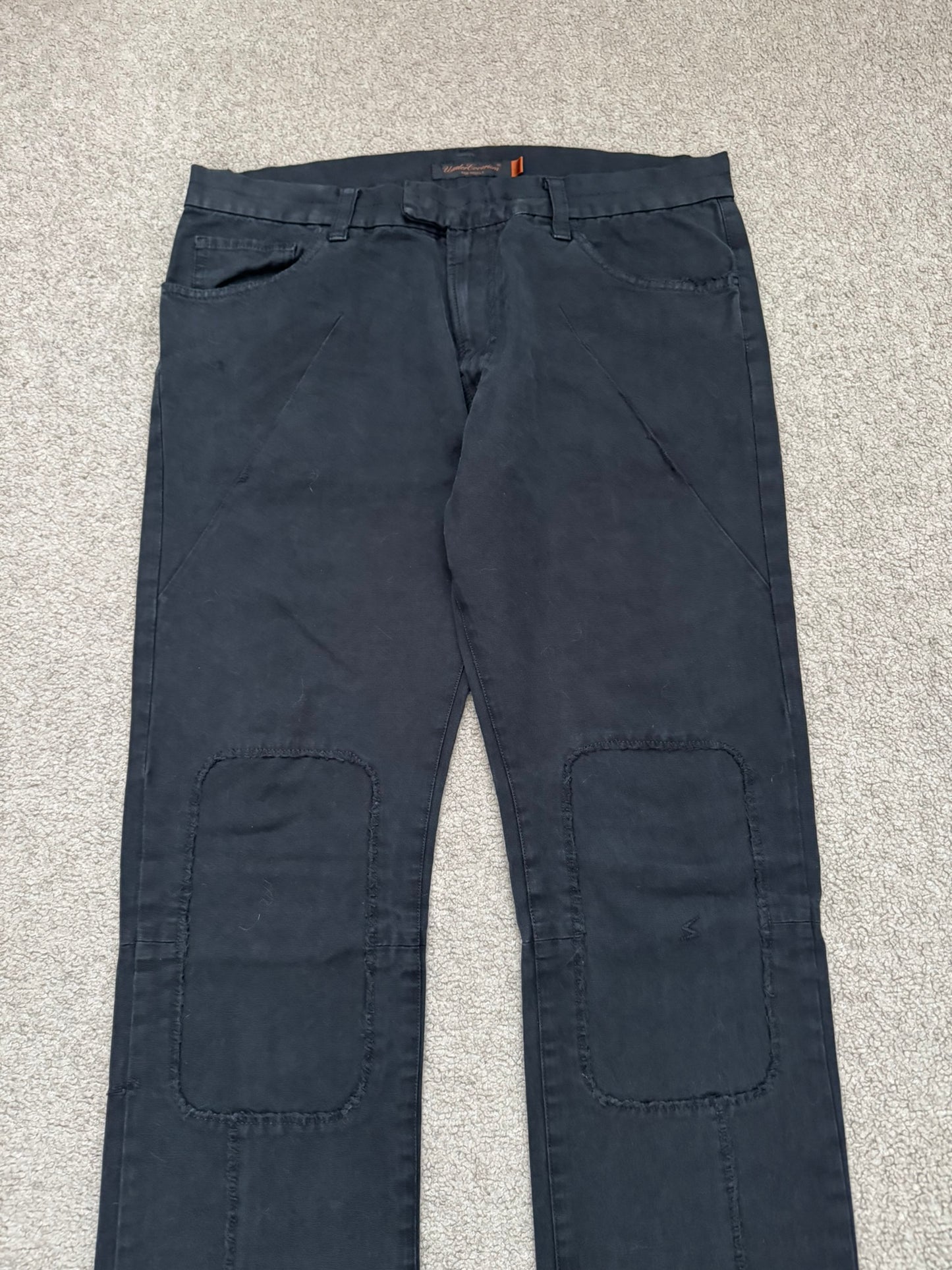 AW06 Undercover "Guruguru" Paneled Crust Frayed Jeans