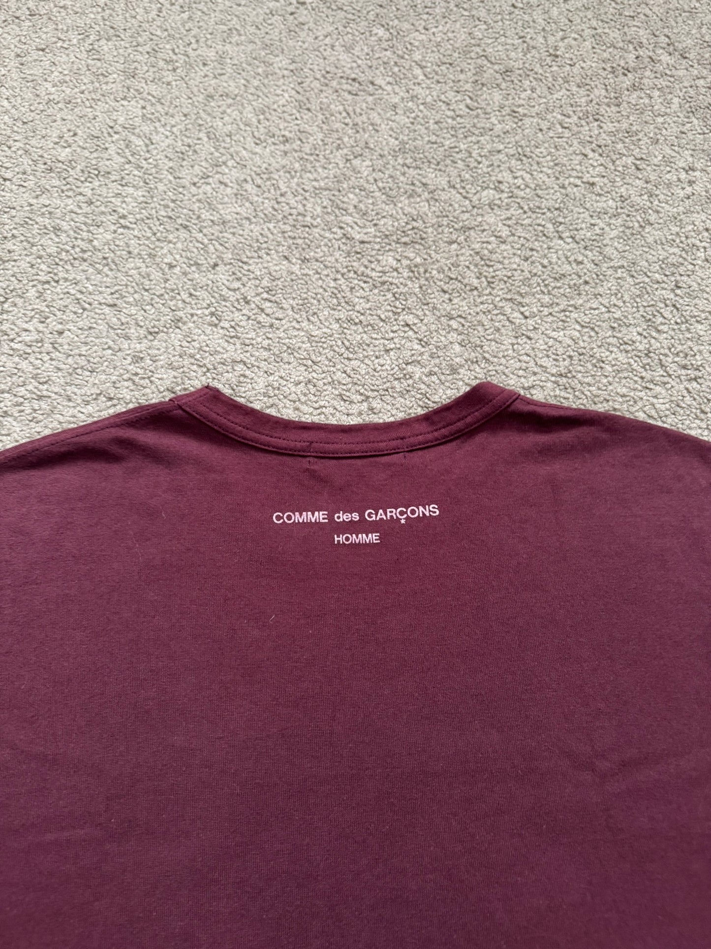 SS09 Comme Des Garcons Homme Overdyed Logo T Shirt