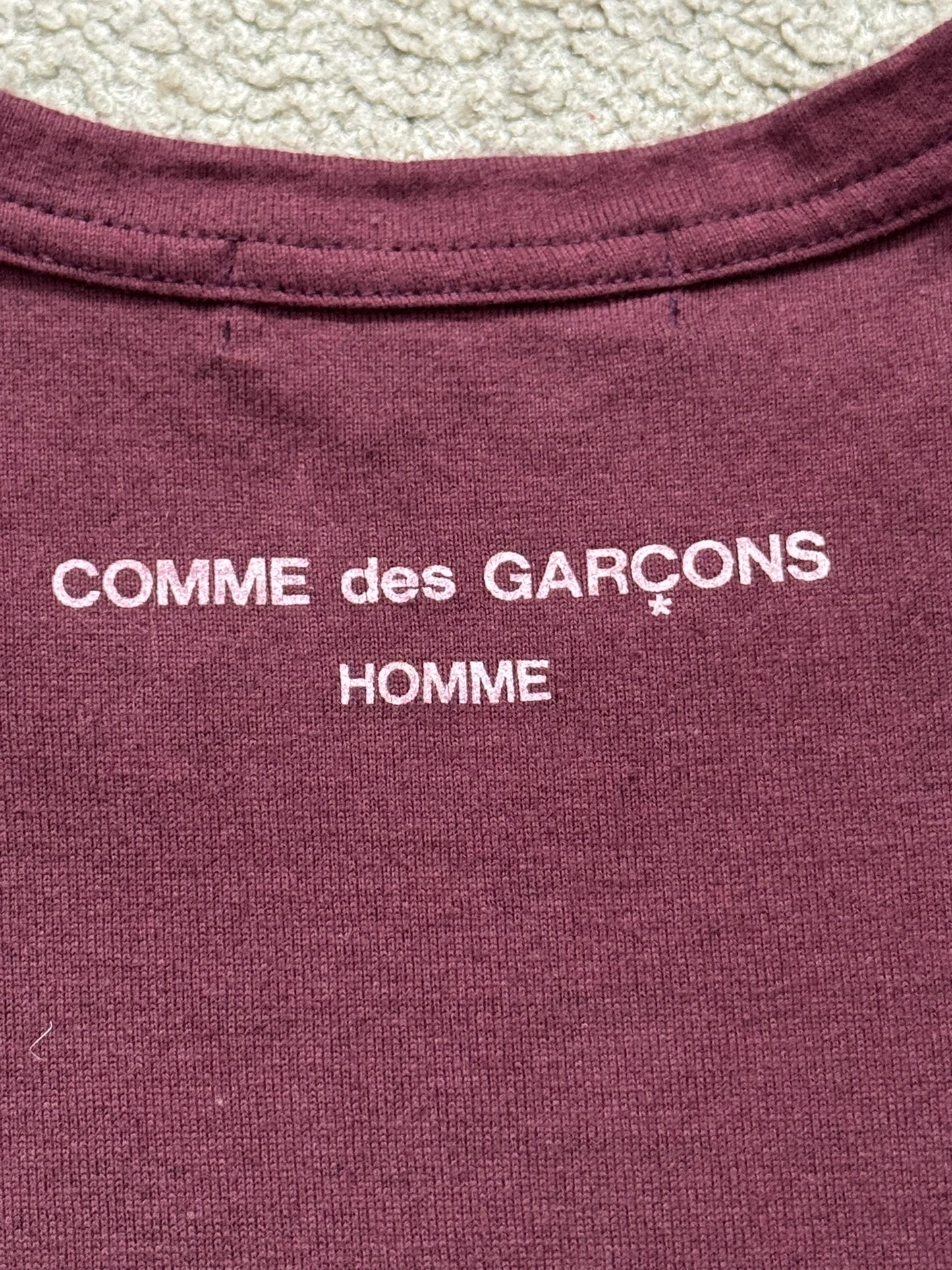 SS09 Comme Des Garcons Homme Overdyed Logo T Shirt