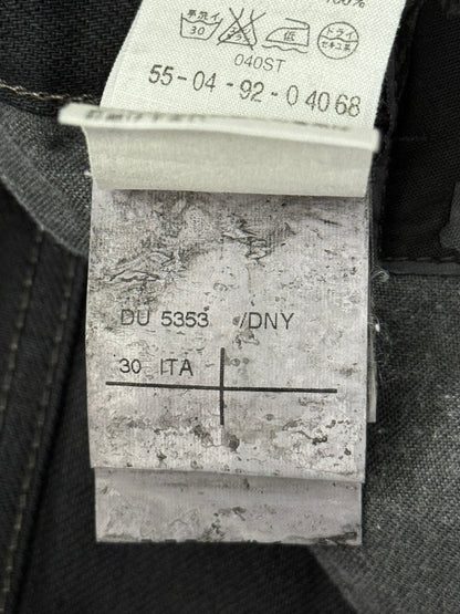 SS09 Rick Owens DRKSHDW "Strutter" Black Nylon Panel Detroit Cut Denim Jeans