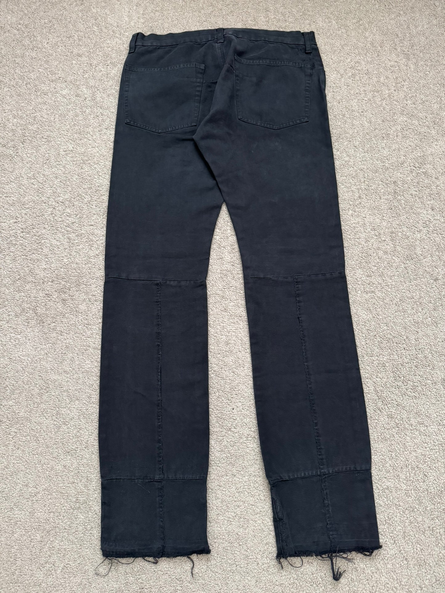 AW06 Undercover "Guruguru" Paneled Crust Frayed Jeans