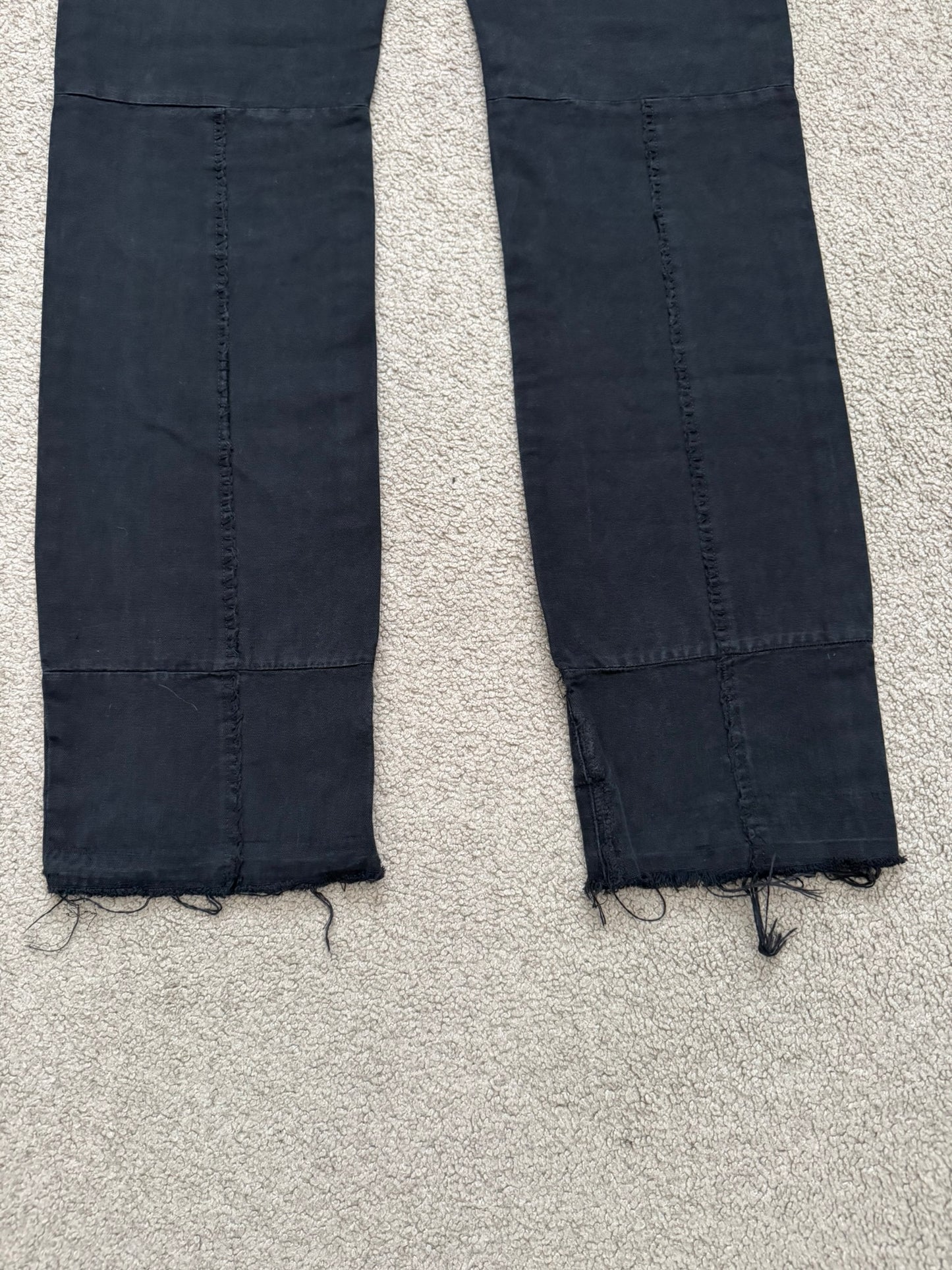 AW06 Undercover "Guruguru" Paneled Crust Frayed Jeans