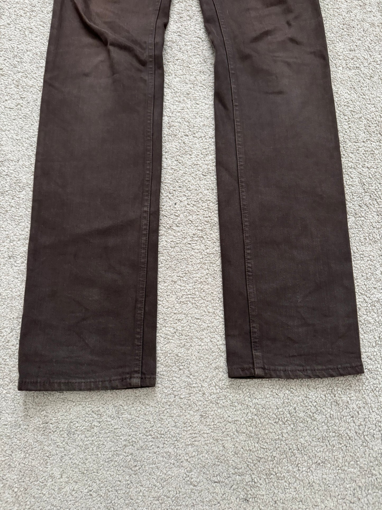 SS07 Number (N)ine Brown Crying Heart Pain Denim Jeans
