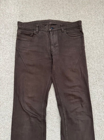 SS07 Number (N)ine Brown Crying Heart Pain Denim Jeans