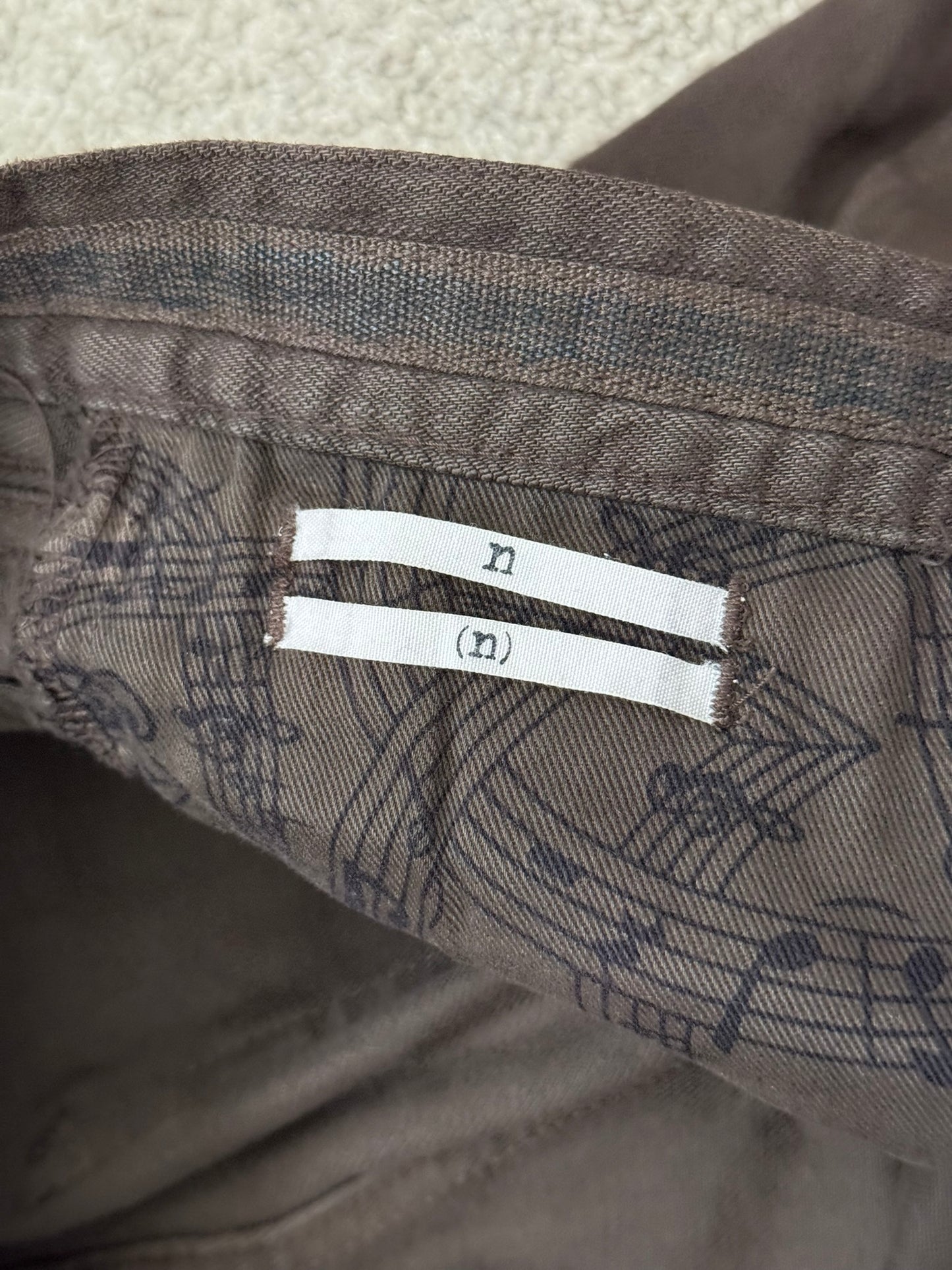 SS07 Number (N)ine Brown Crying Heart Pain Denim Jeans