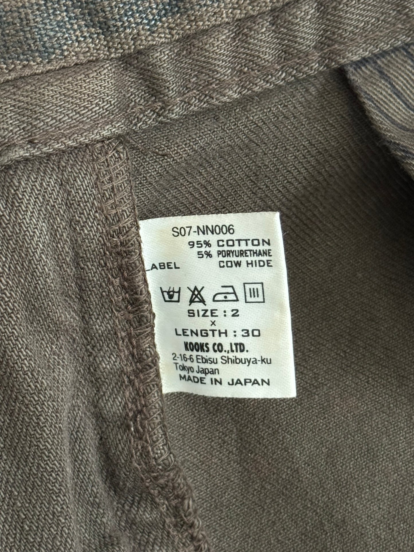 SS07 Number (N)ine Brown Crying Heart Pain Denim Jeans