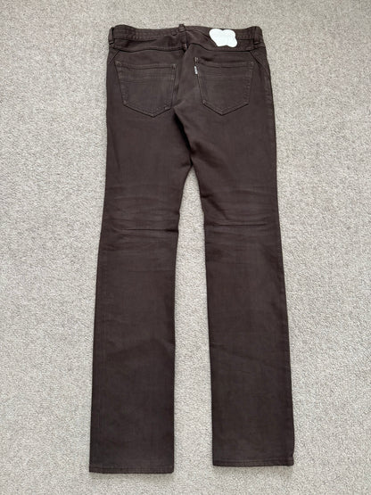 SS07 Number (N)ine Brown Crying Heart Pain Denim Jeans